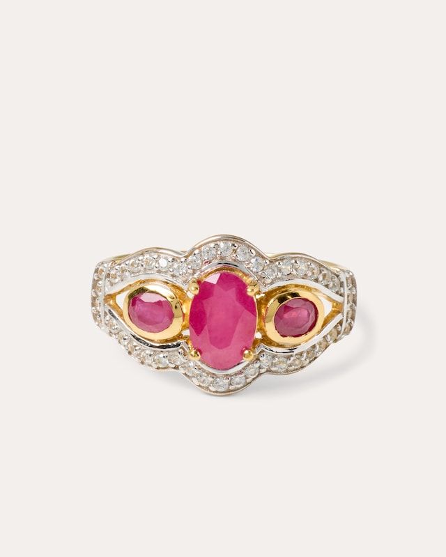 Ring mit Sambia-Rubin