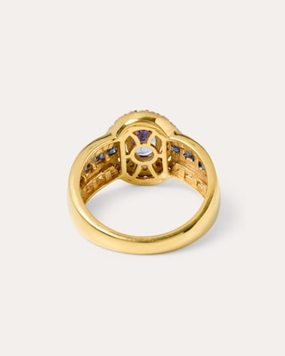 Produktabbildung 4 für Ring mit Tansanit AAA+ und Saphir