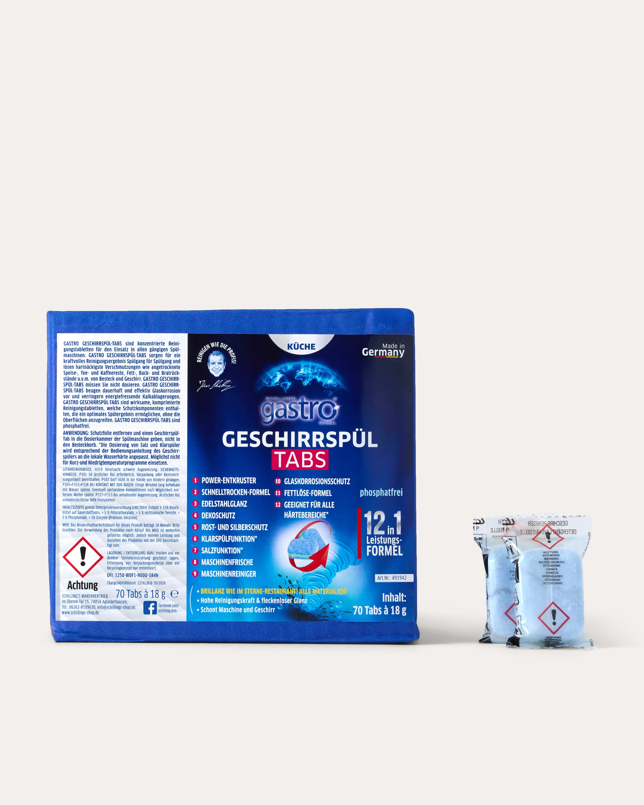 Produktabbildung für Geschirrspültabs 12-in-1, 70 Stück