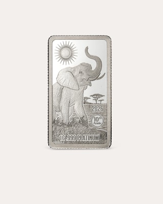 Produktabbildung 3 für Platinmünzbarren Elefant 2026 First Strike Edition